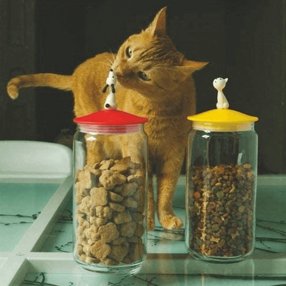 新品　ALESSI アレッシィ MioJar キャットフード用ガラス容器 Amazon.co.jp: 【正規輸入品】 ALESSI アレッシィ MioJar