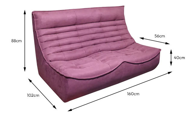 Two seater sofa without arms sale